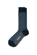 Tewkesbury Navy 53209 3-Colour Birdseye Cotton Lisle Men's Socks Pantherella