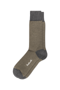 Linley 535685 Steel Grey Two-Colour Stripe Cotton-Rich Pantherella