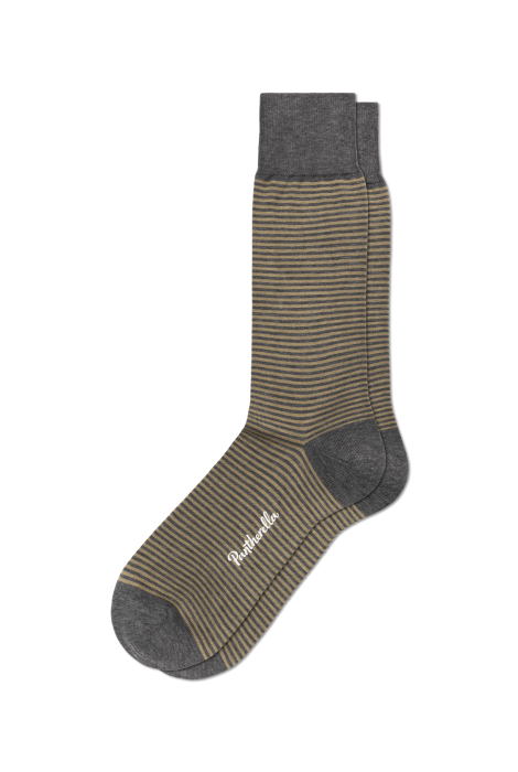 Linley 535685 Steel Grey Two-Colour Stripe Cotton-Rich Pantherella
