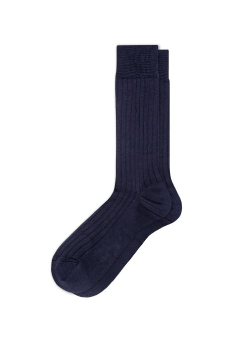 Asberley 5702 Black Silk Men's Luxury Socks Pantherella