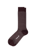 Highbury 593077 Maroon Houndstooth Merino Wool Pantherella