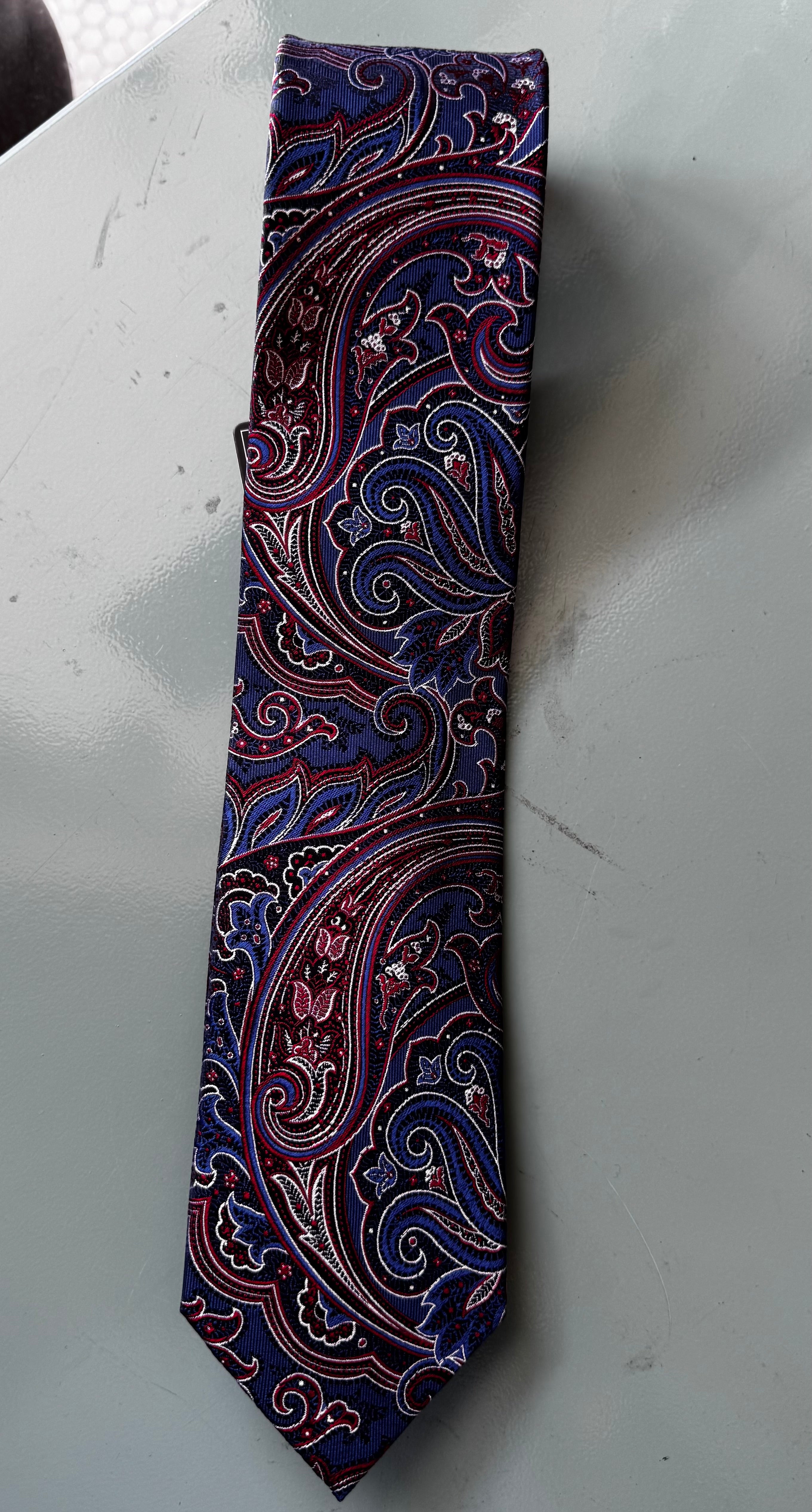 Silk Tie Hand Made Pasley