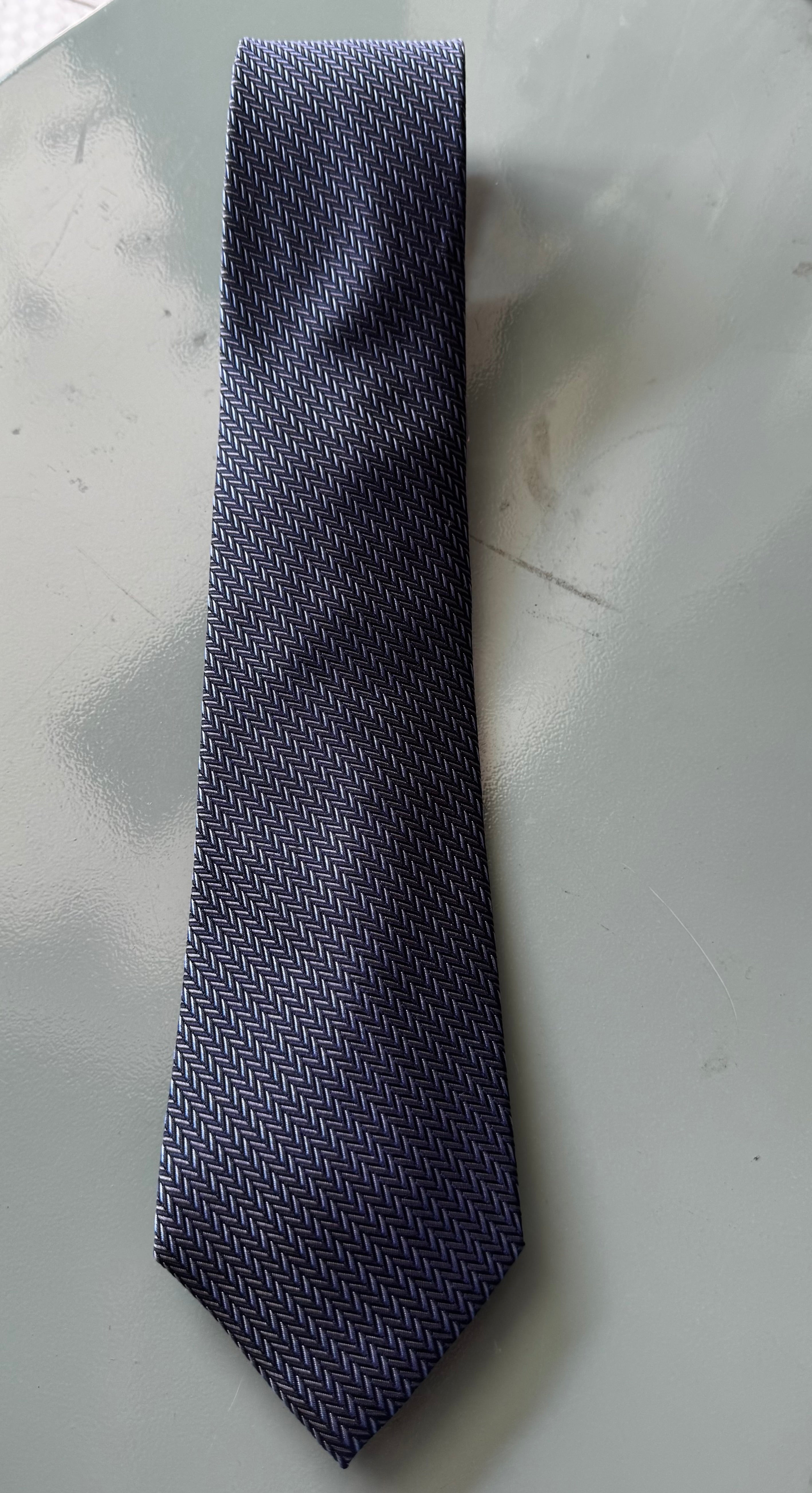 Silk Tie Hand Made Navy Silk
