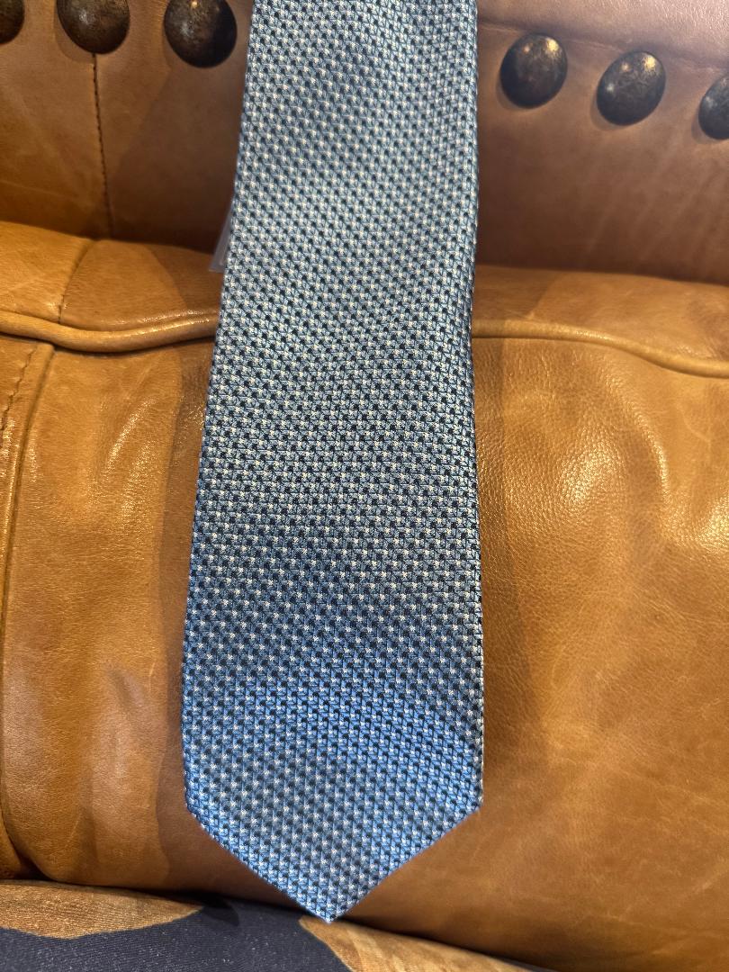 Geoff Nicholson Blue Silk Tie 1