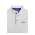 LSU Walking Bengal Checkers Polo - White Horn Legend