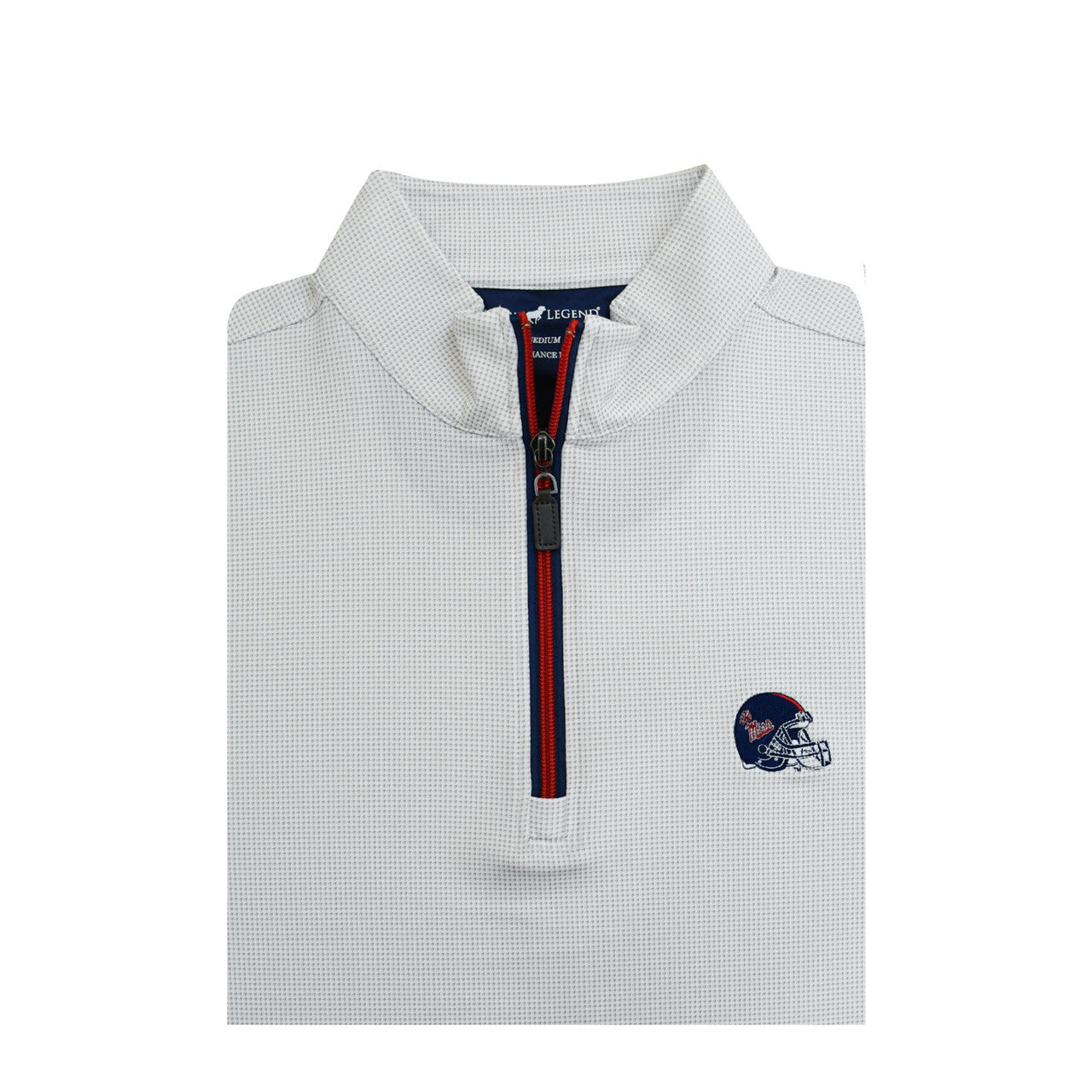 Ole Miss 2025-26 College Football Playoff White Shepherd PrestigeZip Pullover Horn Legend