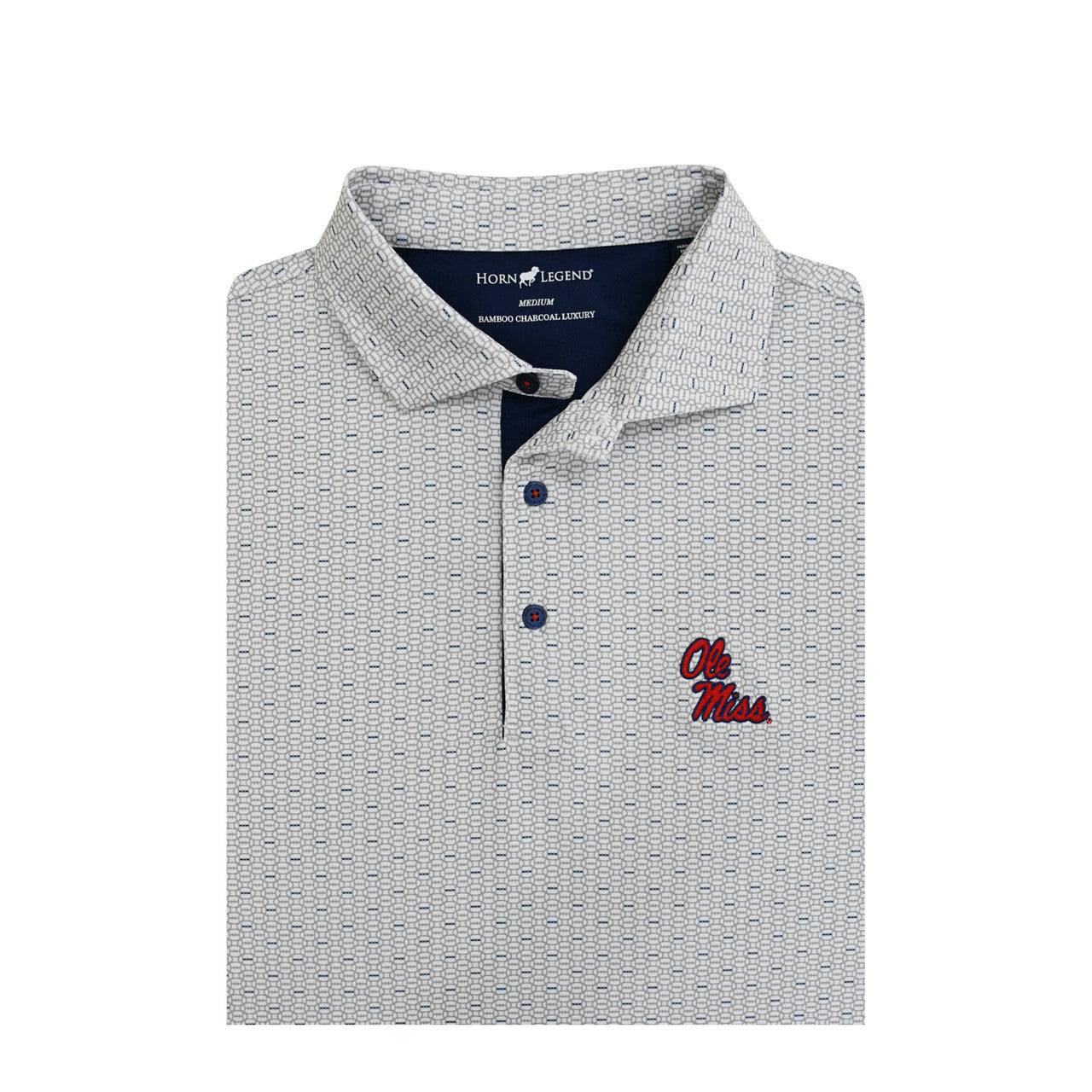 Ole Miss 2025-26 College Football Playoff White and Grey Spiral Polo