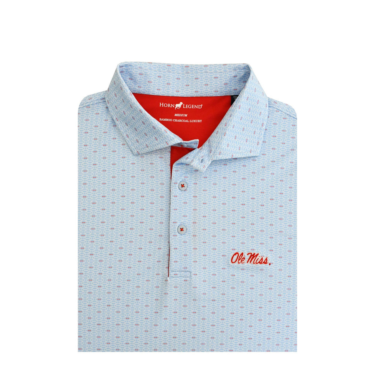 Ole Miss Powder Blue Spiral Polo Horn Legend