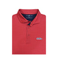 Ole Miss Football Laces Polo - Red with Powder Blue Horn Legend