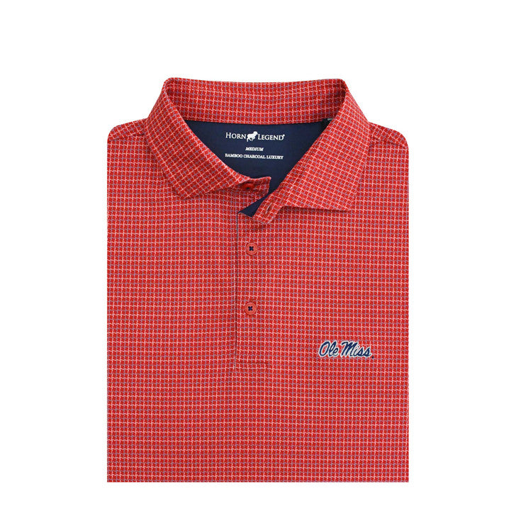Ole Miss Wavepane Polo - Red Horn Legend