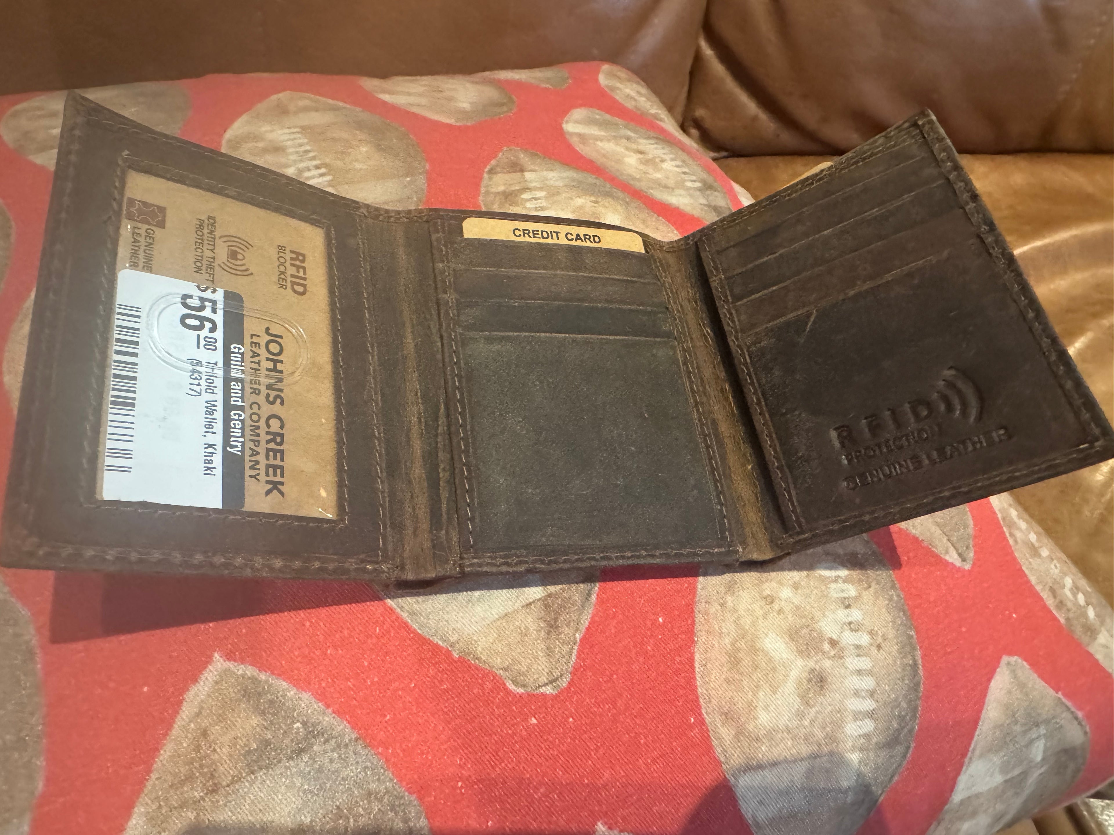 Trifold Wallet, Leather