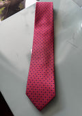 Silk Tie Hand Made Red Dot