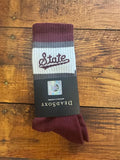 Maroon Retro Dead Soxy MSU socks