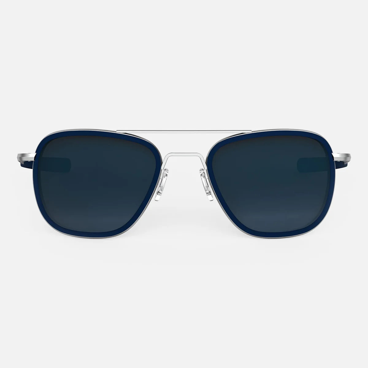 Randolph AI 018  Aviator Fusion - Matte Chrome & Blue Sapphire Inlay & Slate
