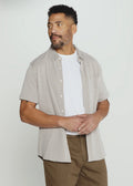 SMK-7519 Steel Grey Keaton Seersucker Stretch Short Sleeve Shirt 7 Diamonds