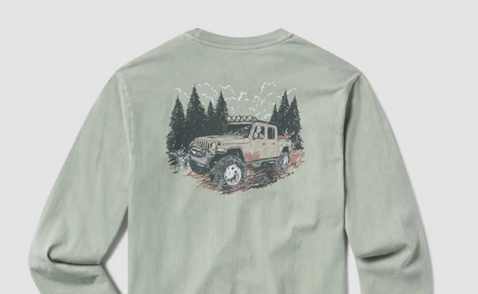 Country Roads LS T-shirt, Upland Green