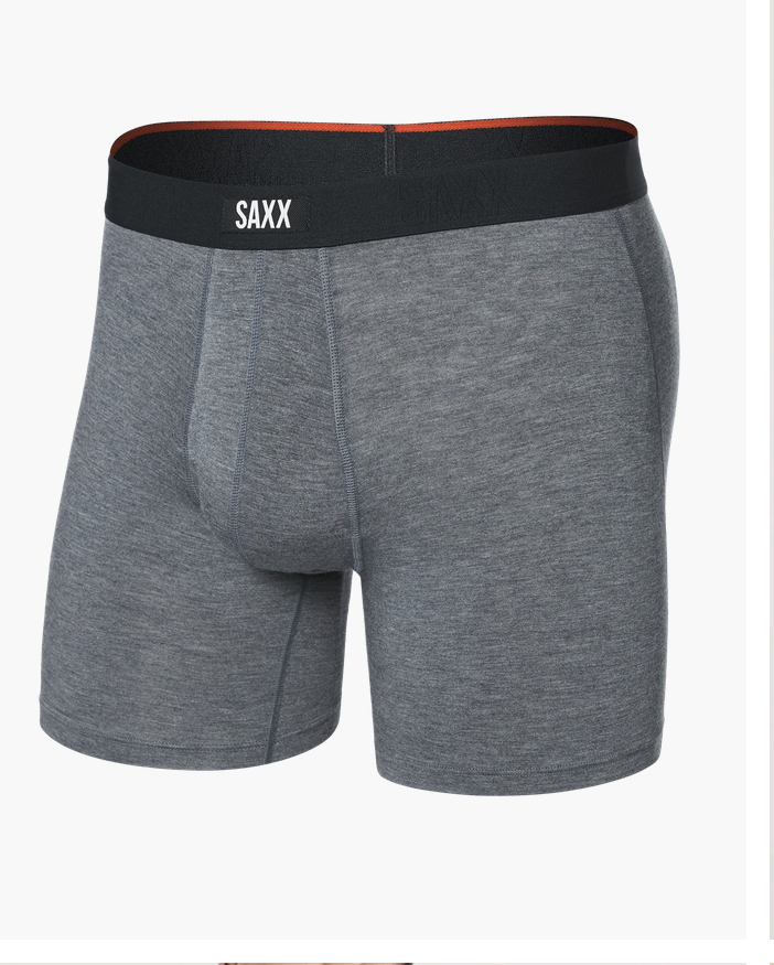 Dark Grey Heather Vibe Xtra Soft Comfort Everyday Boxer Brief 6"