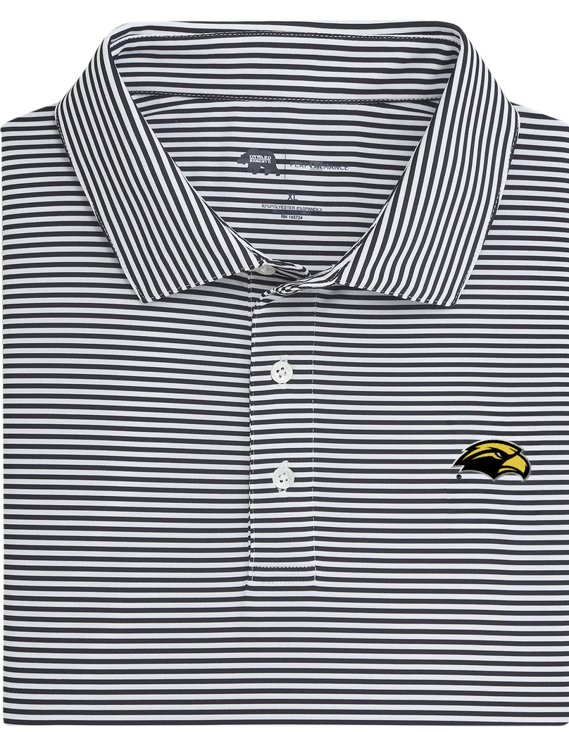 Southern Miss Golden Eagle Echo Stripe Performance Polo