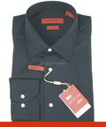 Mantoni SHIRT-Black Regular Fit Wrinkle Free 100% Cotton