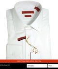Mantoni Modern Fit Wrinkle Free 100%Cotton White Dress Shirt