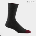 6032 Charcoal Men's Solid Crew Lightweight Lifestyle Socks