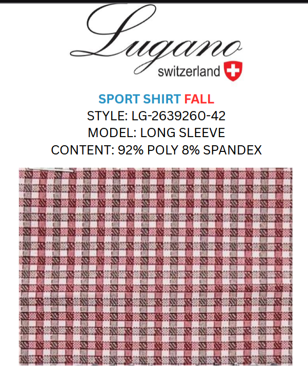 Lugano LG-42 Long Sleeve Red