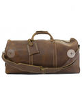 Migratory Duffle Bag Brown Leather Properly Tied