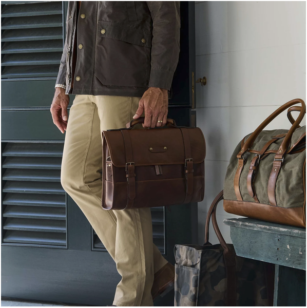 Leather Messenger Bag Oak Tom Beckbe