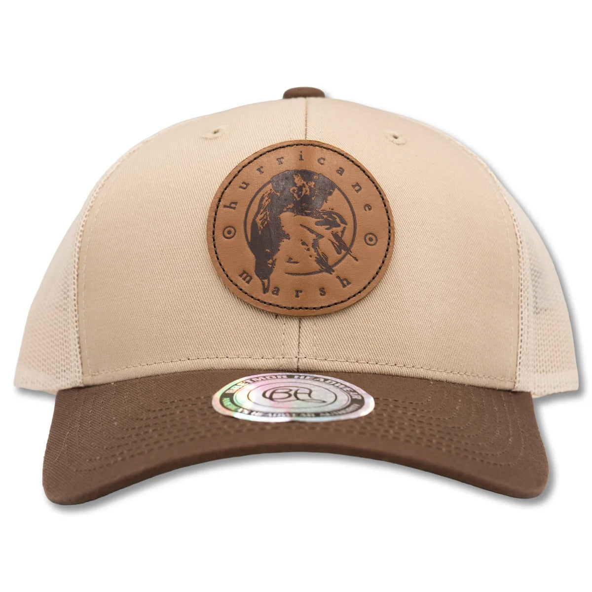 The Retrieve Leather Patch Hat - Khaki/Brown HM