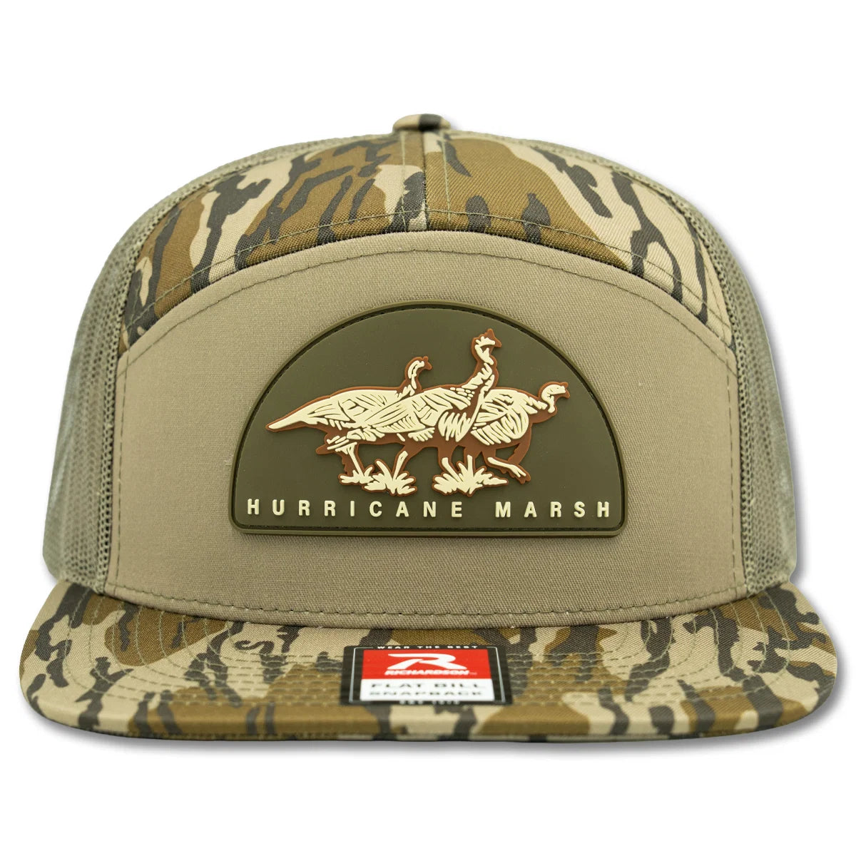 BL Tres Pavos Turkey Richardson 7 Panel Rubber Patch - Mossy Oak Bottomland HM