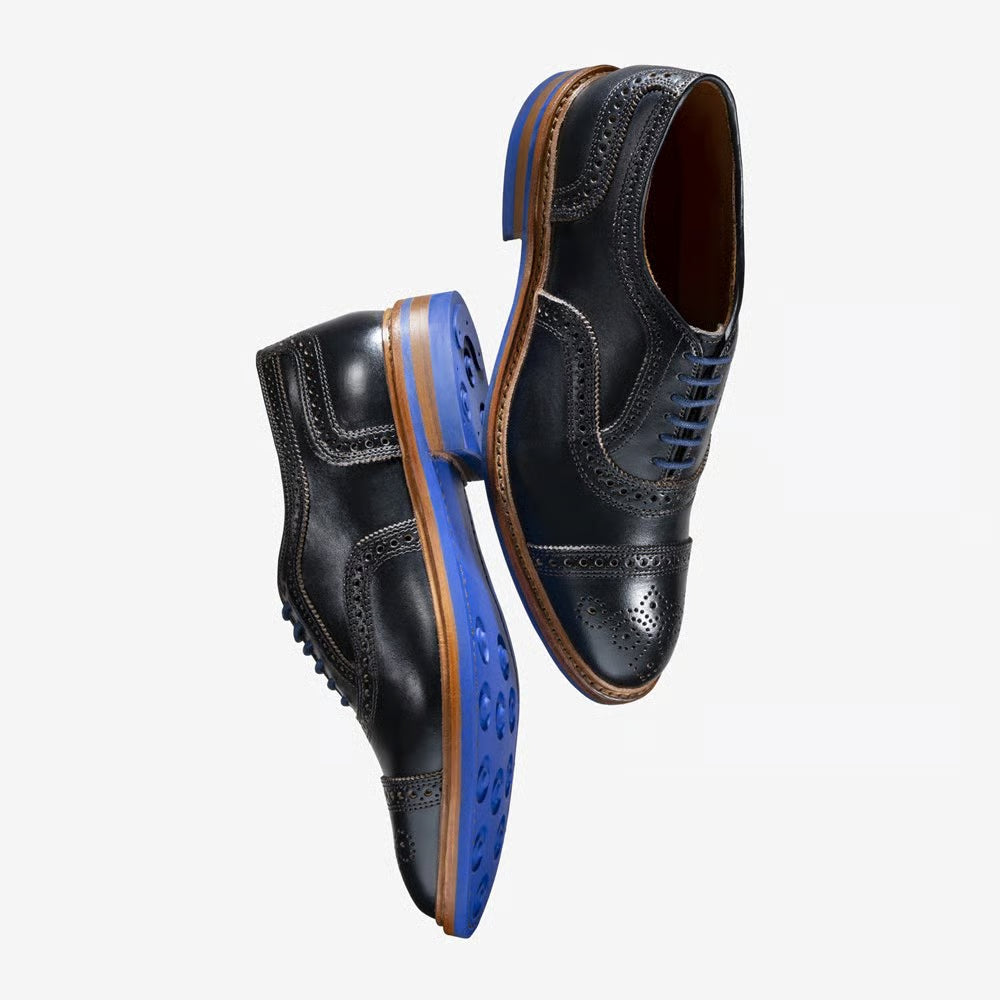 Strandmok Black Cap-toe Oxford with Dainite Rubber Sole 5555