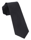 Zaianetti Solid Silk Tie Black
