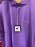 LSU Geaux Tigers Purple With Heritage Lined Collar Polo