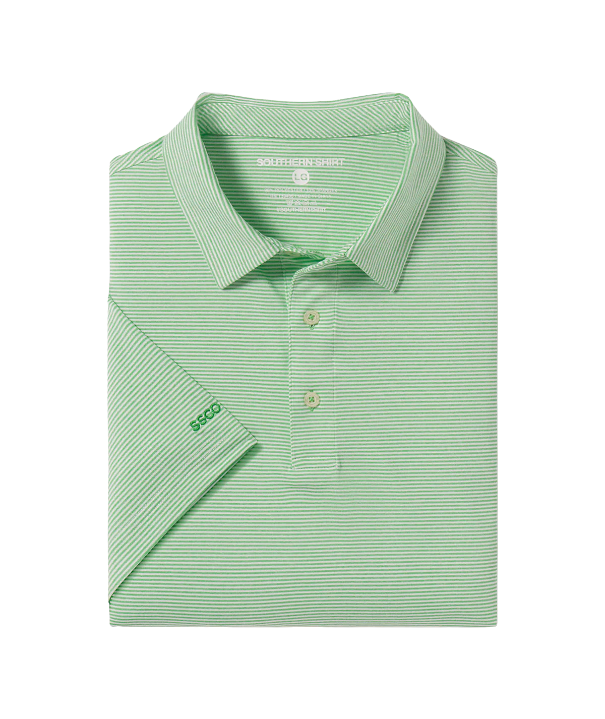 Heather Madison Stripe Polo Color: Fairway