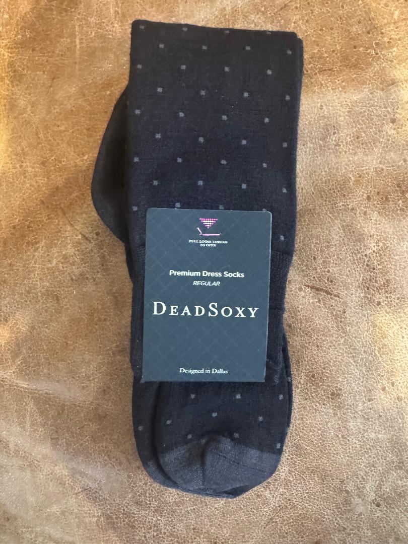 Micro Dot Black Dead Soxy Dress Sock