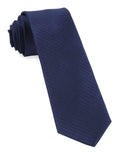 Zianetti Solid Silk neck tie Navy Blue