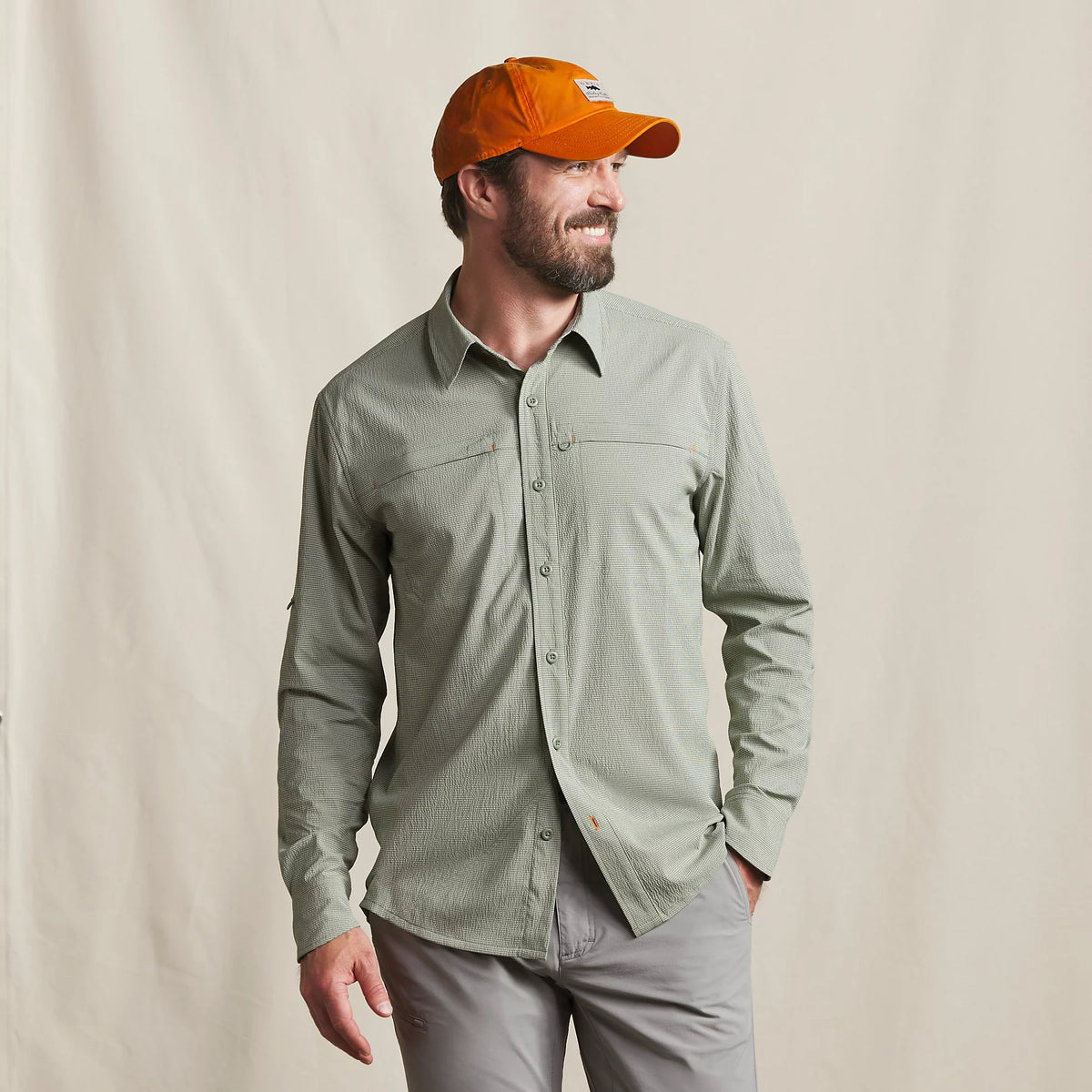 Men’s Open Air Caster Long-Sleeve Shirt SILVERPINE/CELADON