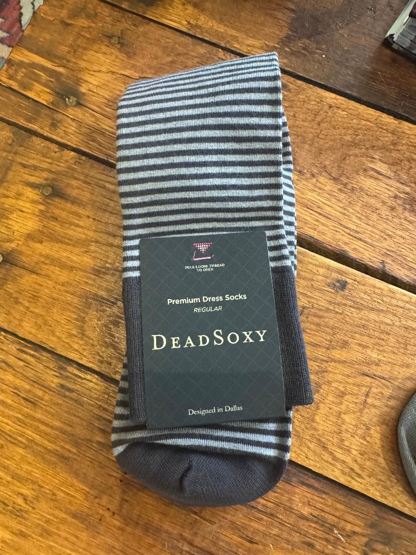 Strip Charcoal Dead Soxy Dress Sock