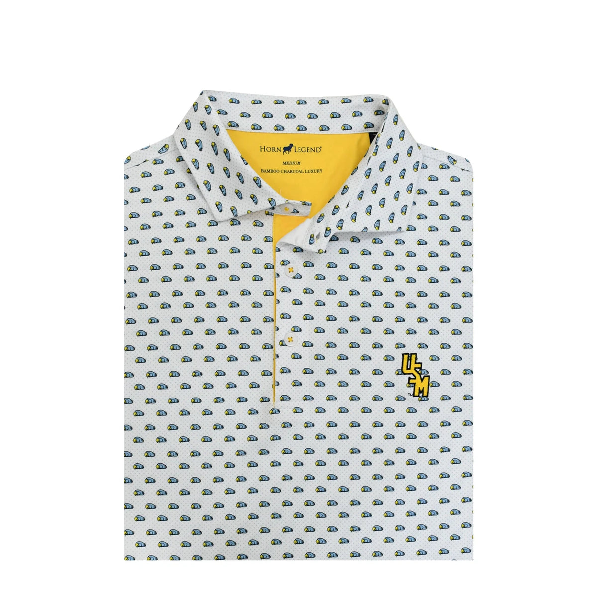 Southern Miss Golden Eagles Parrot Head Polo - White Horn Legend